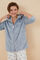 Womensecret Bata corta, azul, de pelo esponjoso lurex azul
