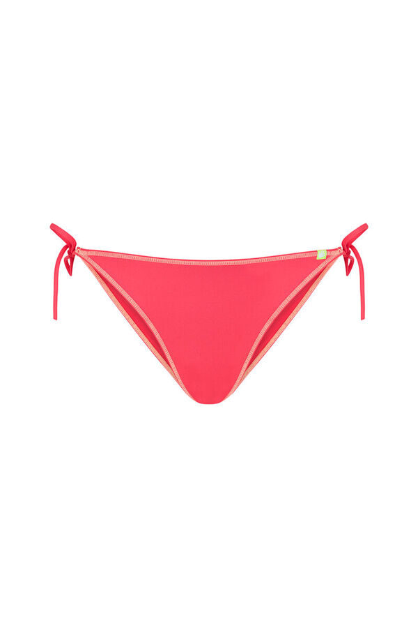 Womensecret Panty de bikini con tirantes de coral naranja