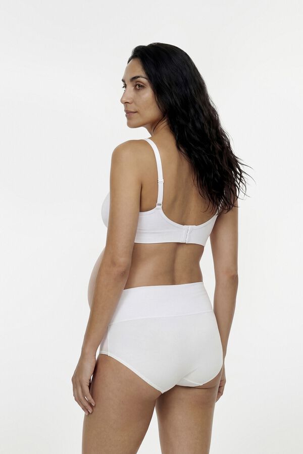 Mamalicious Braguitas maternity algod&oacute;n org&aacute;nico blanco