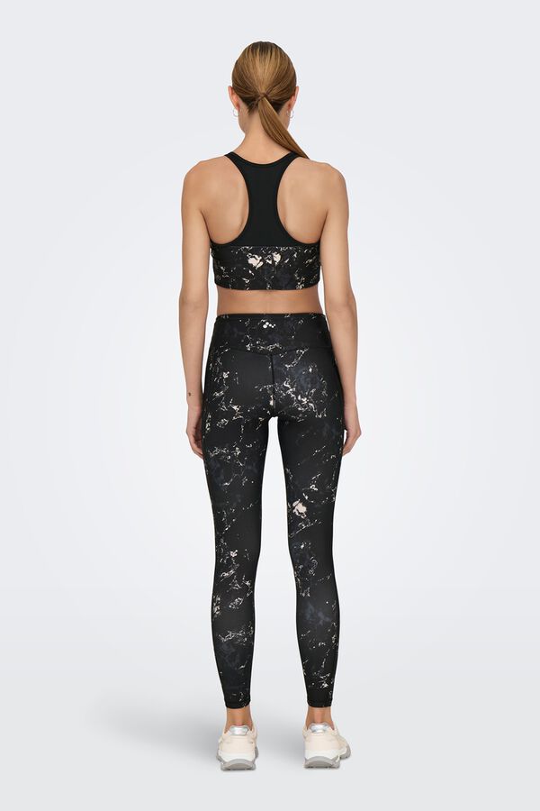 Only Play Brasier deportivo reversible negro/ estampado negro