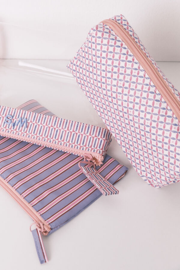 Women'secret Pack de 3 neceseres con estampado geométrico estampado