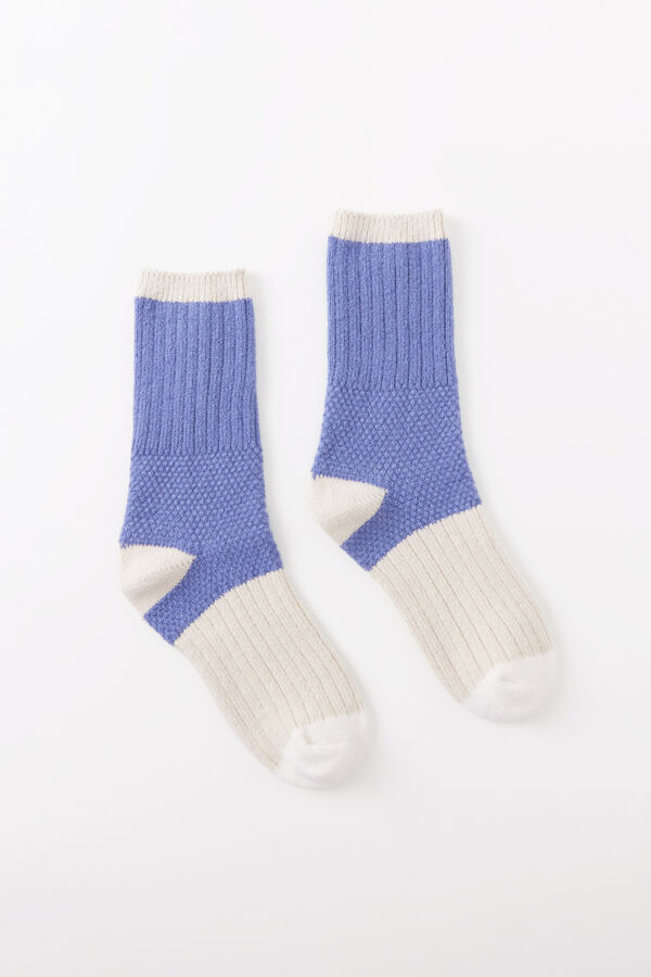 Womensecret Calcetines largos gruesos azul azul