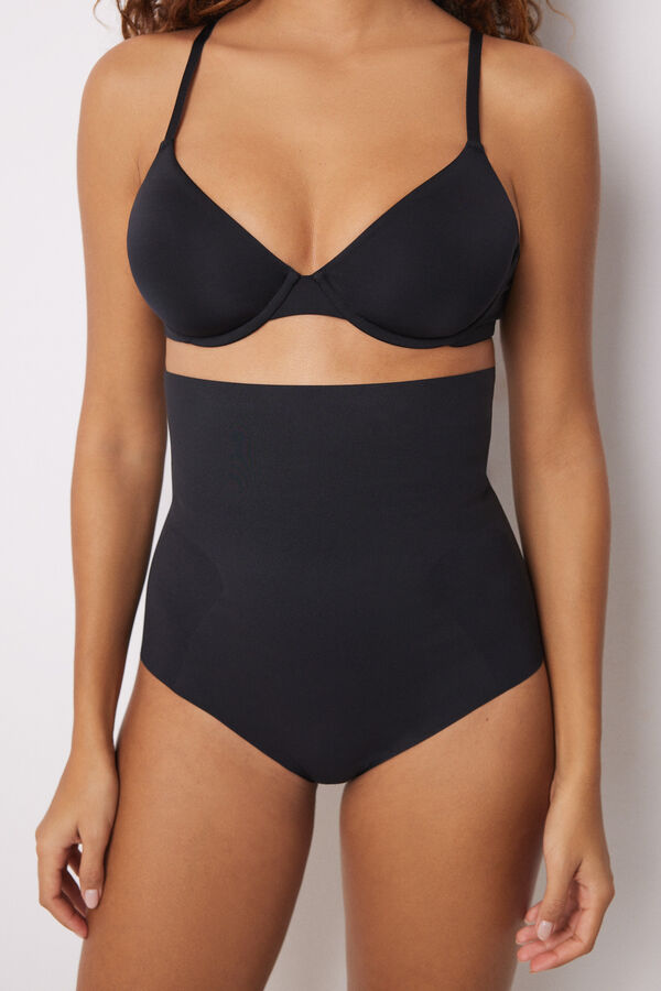 Womensecret Panty alto reductor y push up negro negro