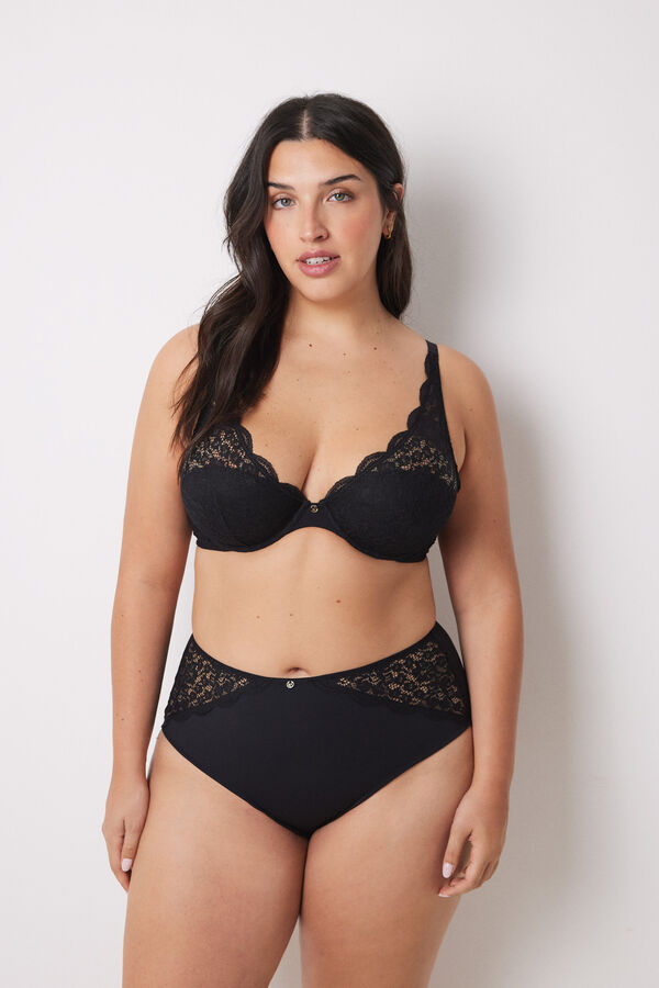 Womensecret INTUITIVE brasier halter relleno encaje negro negro