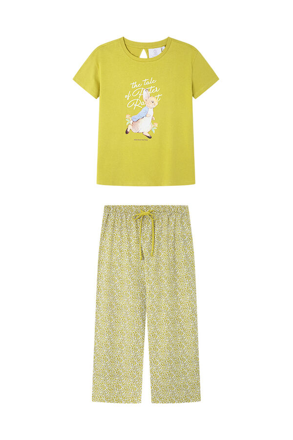 Womensecret Pijama capri 100% algodón estampado "Peter Rabbit" kaki
