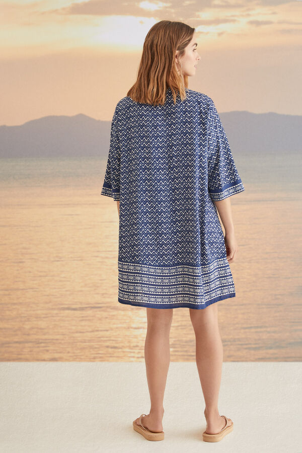 Womensecret Vestido corto camisola zigzag 