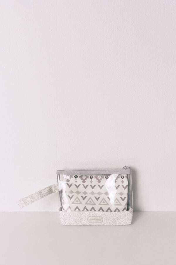 Women'secret Pack de 3 neceseres con estampado animal de Snoopy gris