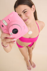 Womensecret Top bikini bandeau rosa fucsia