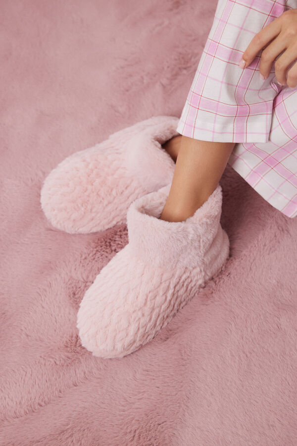 Womensecret Zapatillas casa bota La Vecina Rubia rosa