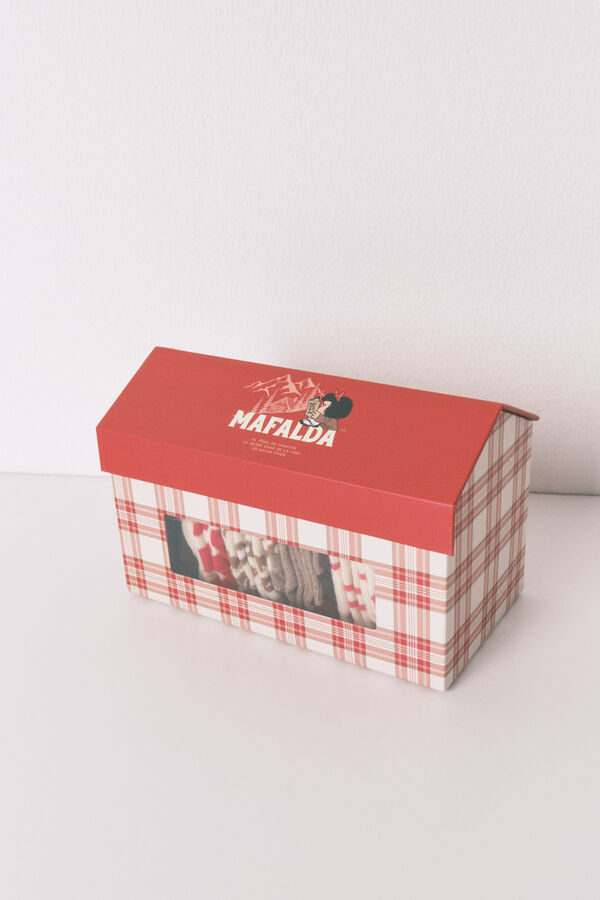 Women'secret Pack de 6 calcetines largos de algodón Mafalda   estampado