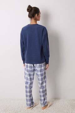 Womensecret Pijama polar cuadros Harry Potter azul