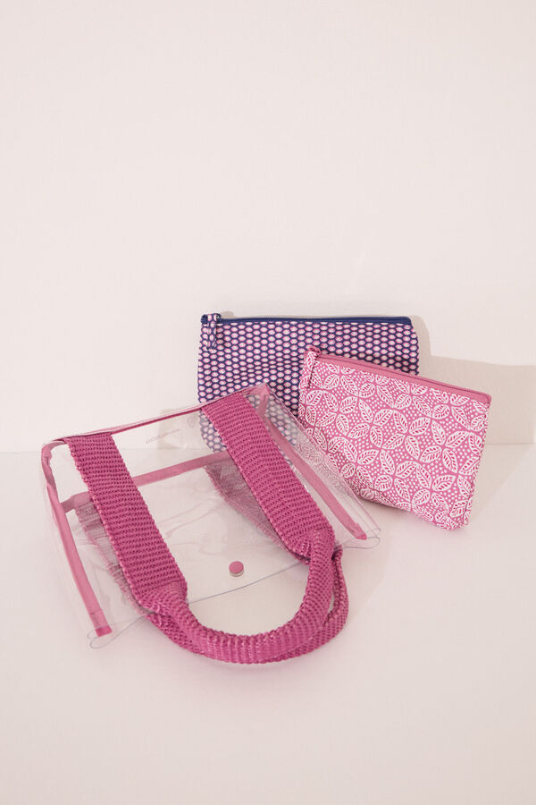 Womensecret Pack de neceseres con estampado multicolor estampado