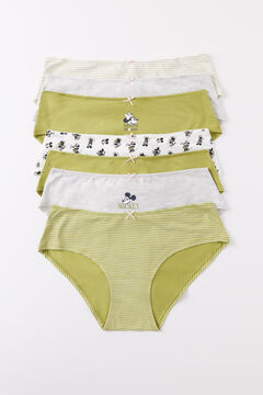 Womensecret Pack 7 panties anchos algodón estampado Mickey Mouse estampado