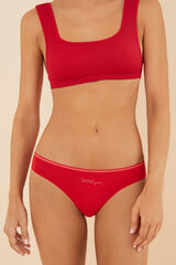 Womensecret Panty brasileño algodón rojo rojo