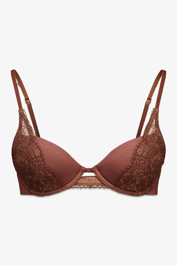 Women'secret BEAUTIFUL brasier clásica de encaje marrón café