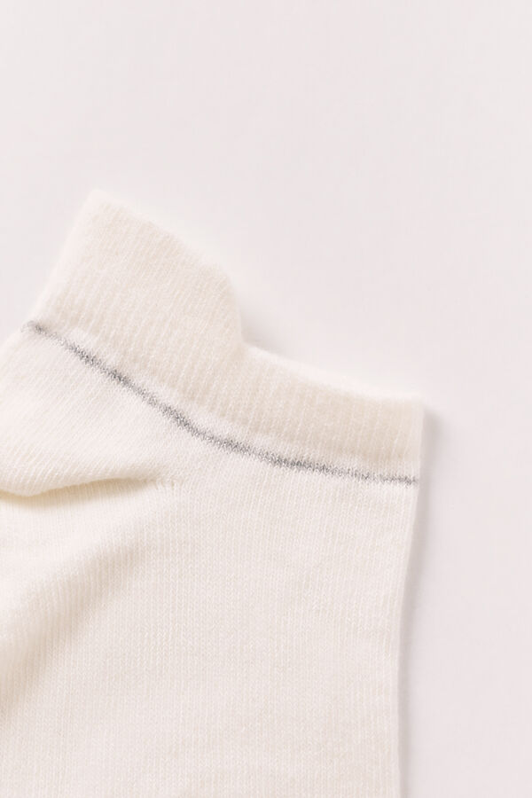 Women'secret Pack de 3 calcetines cortos deportivos blancos blanco