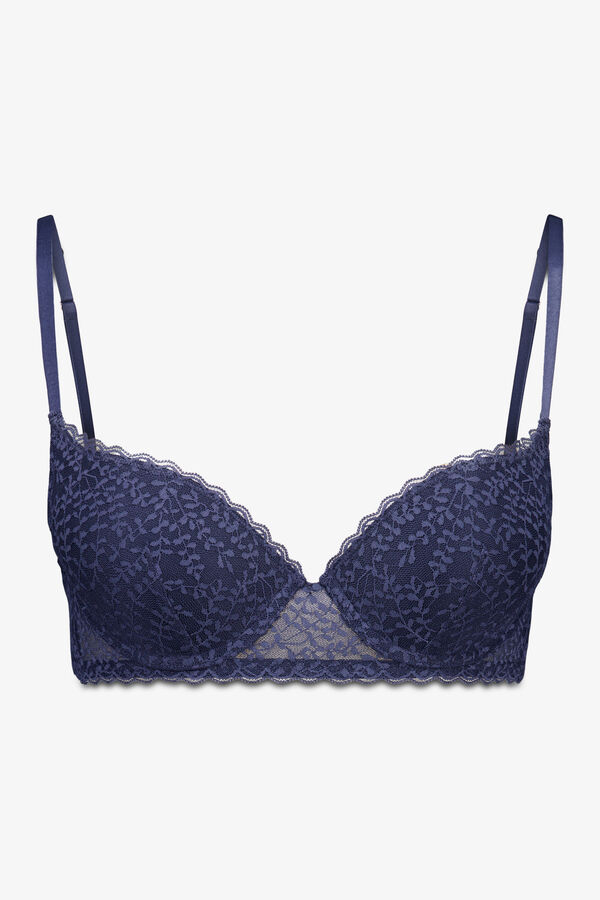 Women'secret GORGEOUS brasier push-up de encaje azul azul