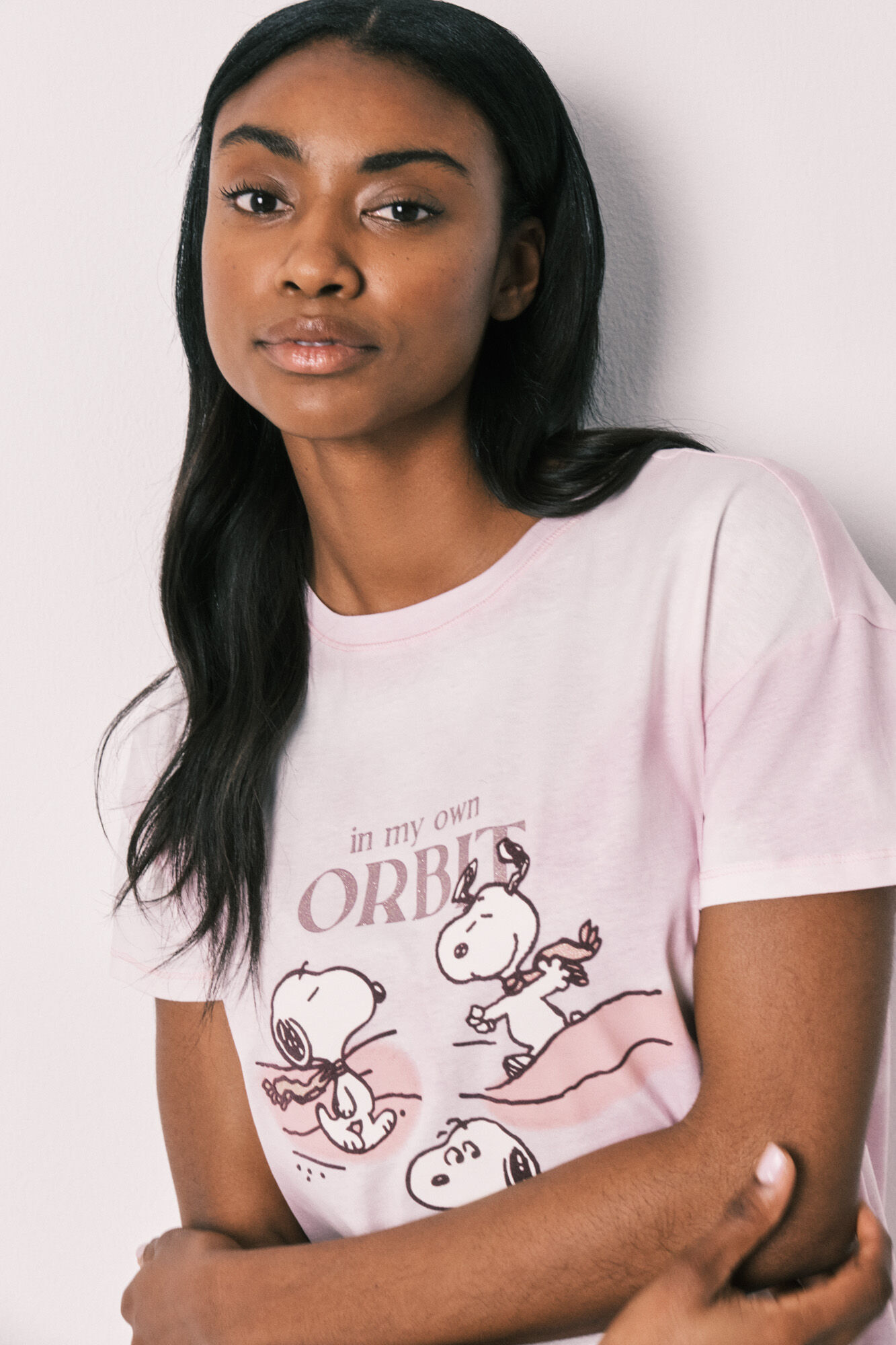 Women'secret Camis&oacute;n corto de algod&oacute;n rosa Snoopy