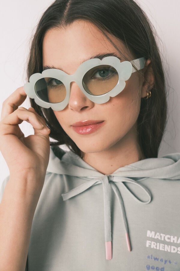 HI&BYE Lentes de sol con funda verde verde