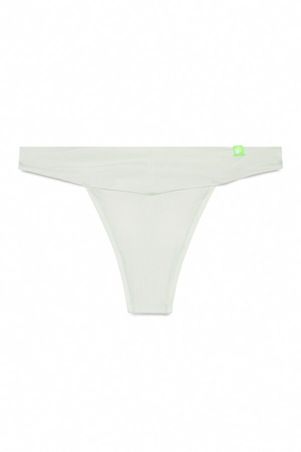 HI&BYE Tanga de microfibra con purpurina verde verde
