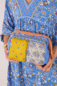 Womensecret Neceser mediano de patchwork Smiley azul