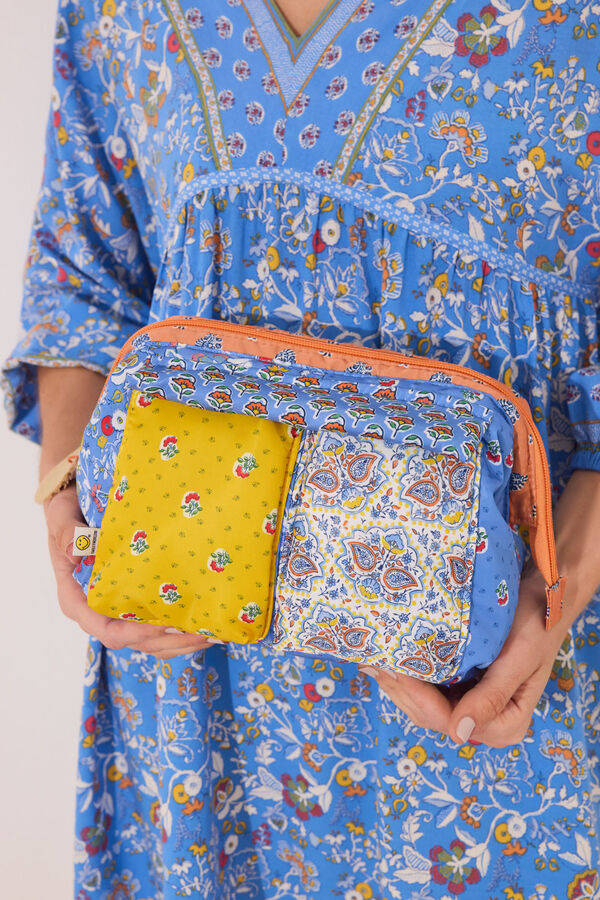Womensecret Neceser mediano de patchwork Smiley azul
