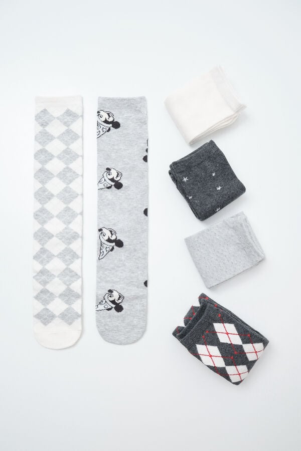 Women'secret Pack 6 calcetines largos Mickey Mouse estampado