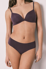 Women'secret Panty ancha brasile&ntilde;a de microfibra y encaje morada morado/lila