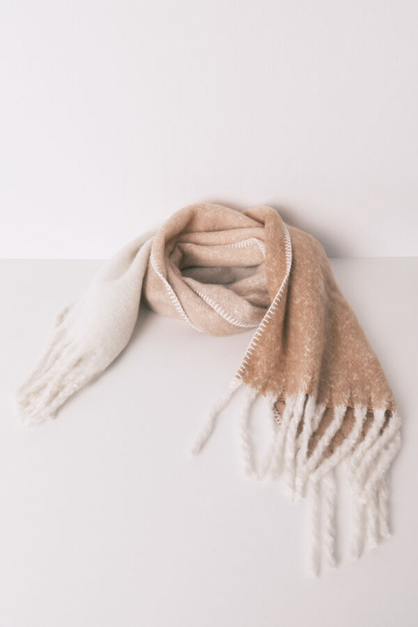 Women'secret Pa&ntilde;uelo con efecto mohair caf&eacute;