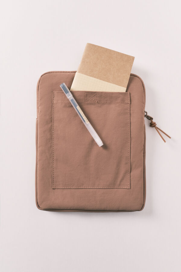 Women'secret Funda tablet acolchada logo marr&oacute;n caf&eacute;