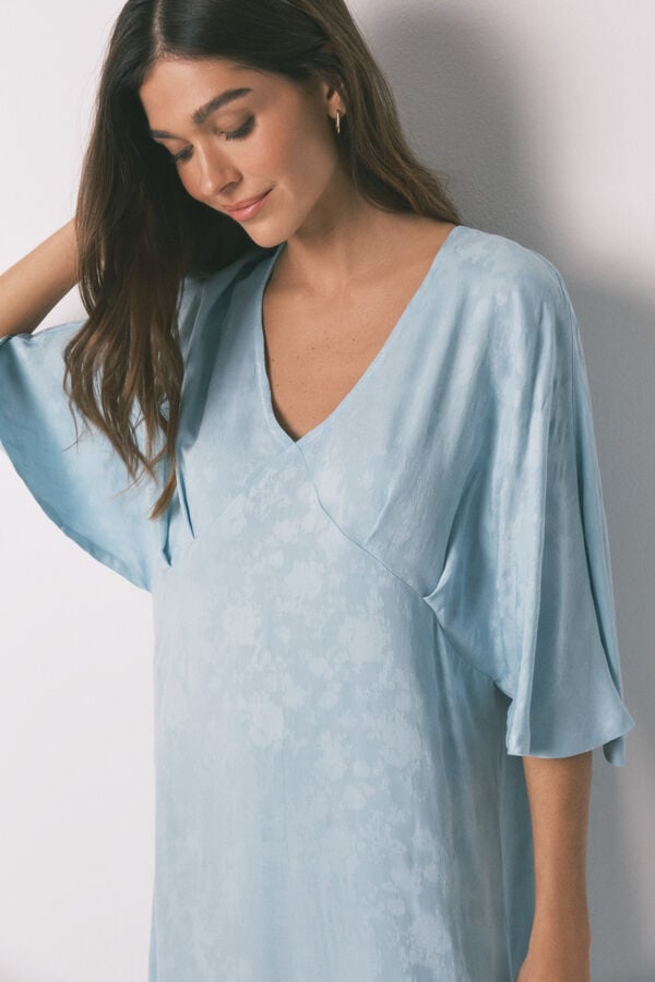 Women'secret Camis&oacute;n largo escote frunce verde