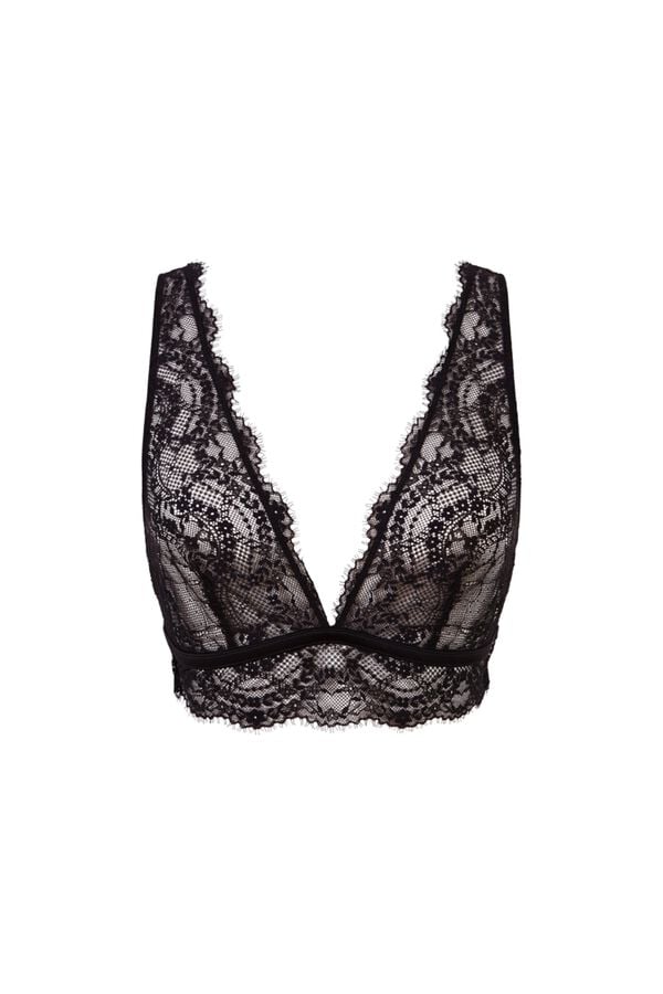 Women'secret Brasier halter de encaje negro FANTASTIC negro
