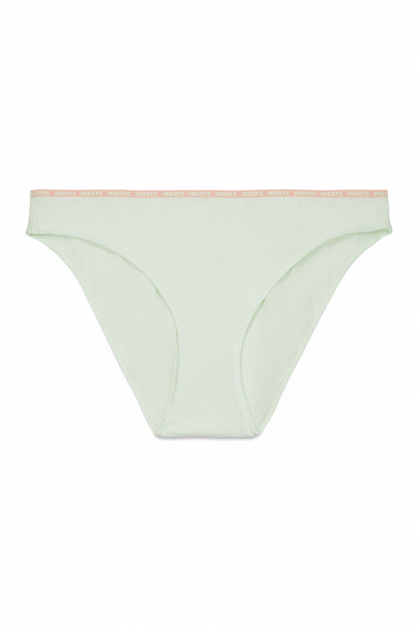 HI&BYE Pack de 3 panties cl&aacute;sica en color verde, blanco y verde claro. blanco