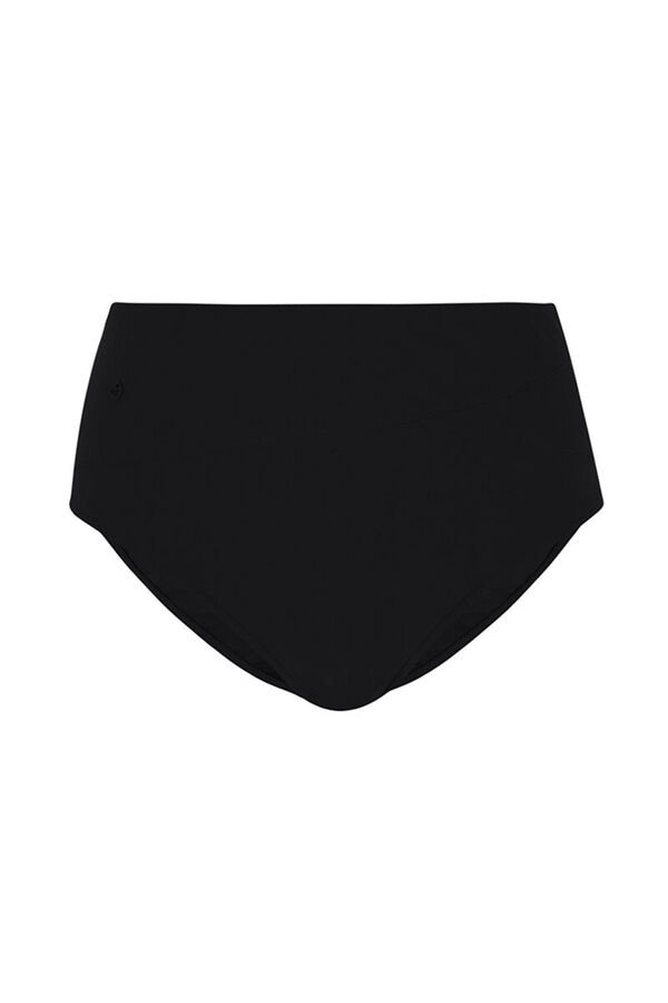 Womensecret Panty de bikini moldeador de cintura alta negra negro