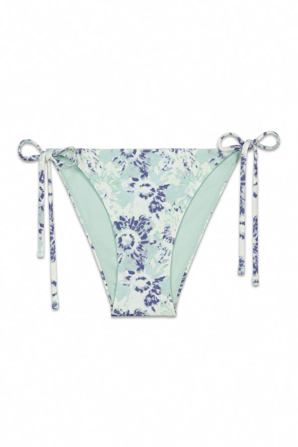 Women'secret Panty de bikini cl&aacute;sica estampado Tie Dye verde estampado