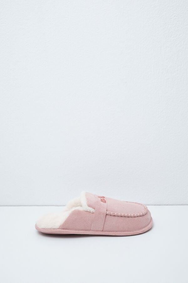 Women'secret Pantuflas mocas&iacute;n forradas rosa rosa