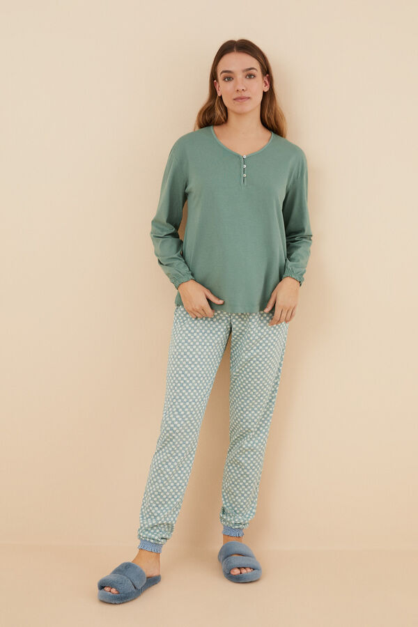 Womensecret Pijama 100% algodón verde verde