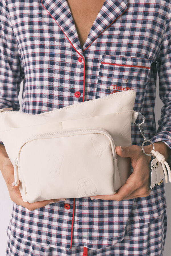 Women'secret Neceser mediano de neopreno con estampado de Harry Potter en color blanco marfil