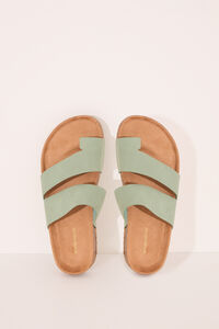 Womensecret Chanclas bio en color caqui kaki