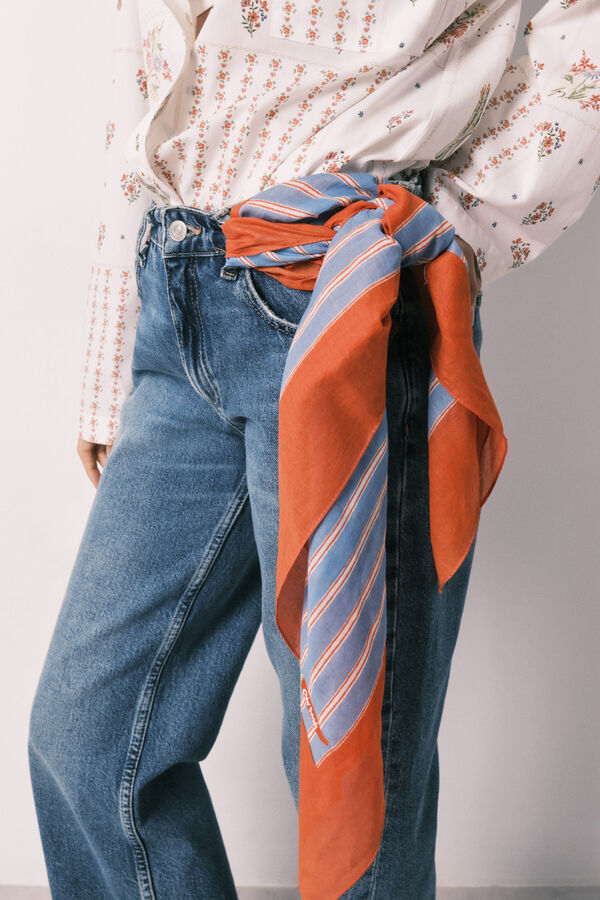 Women'secret Pa&ntilde;uelo a rayas azul azul