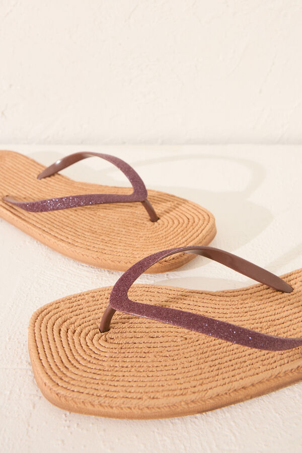 Womensecret Chanclas con suela café