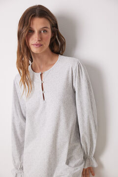 Womensecret Camisón corto 100% algodón paisley blanco