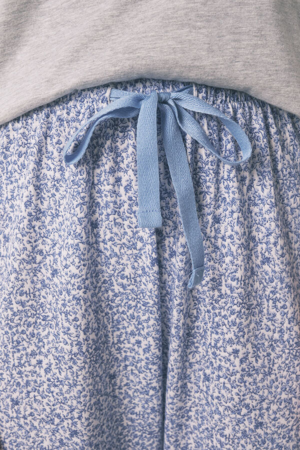 Women'secret Pijama larga algodón Mickey gris gris