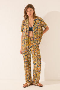 Womensecret Pijama camisera con estampado floral estampado