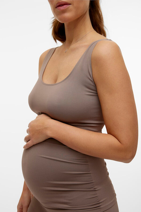 Mamalicious Playera de tirantes deportiva Maternity gris