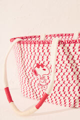 Womensecret Bolsa shopper mediano de Snoopy blanco