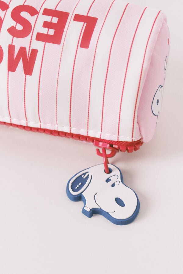 Women'secret Neceser peque&ntilde;o acolchado rosa Snoopy estampado