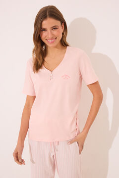 Womensecret Pijama capri 100% algodón rayas naranja naranja