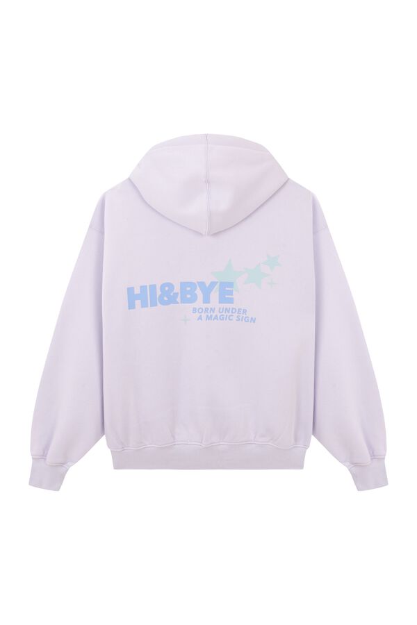 HI&BYE Sudadera con cierre y capucha lila morado/lila