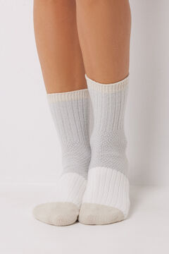 Womensecret Calcetines largos gruesos gris azul